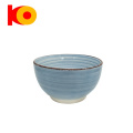 Neues Design 20pcs Keramikhand bemalt hellblau glasiertes Steinzeug -Abendessen Sets